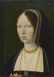 Eine Frau, traditionell identifiziert als Isabela la Católica von Kastilien, ca. 1492-97